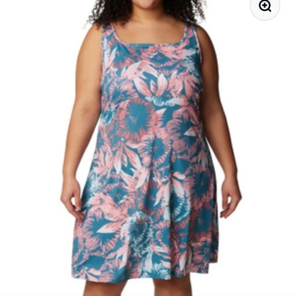 Columbia PFG plus size freeze III UV 50 protection loose fit stretch dress 3x - Picture 1 of 8